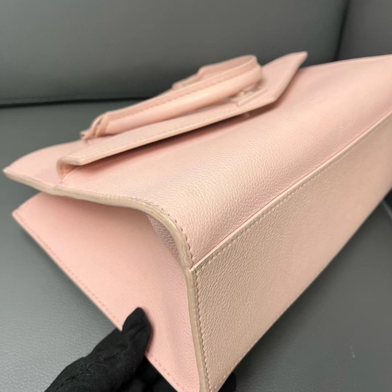 LV LOCKME 粉色牛皮手提包 粉色27*20*12cm 98新配件肩帶 塵袋-2