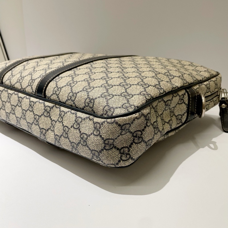 古馳 經典款 公文包 單肩斜挎包 百搭老花拼皮 尺寸:40*30 附件:塵袋-3