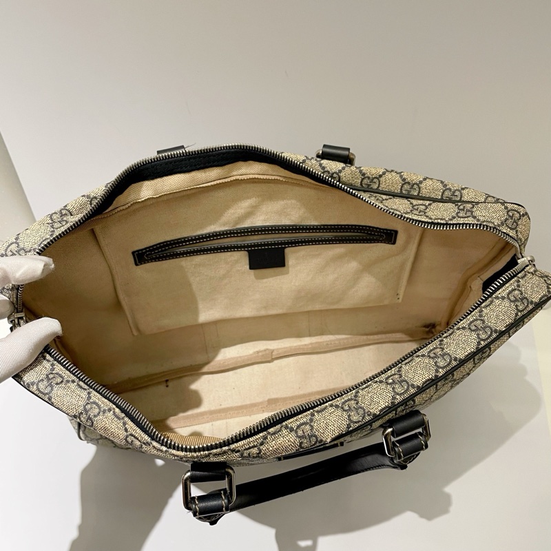 古馳 經典款 公文包 單肩斜挎包 百搭老花拼皮 尺寸:40*30 附件:塵袋-5