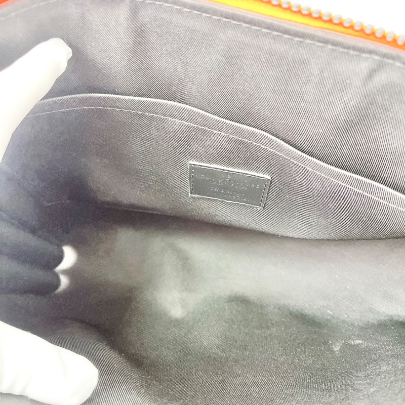 LV老花Keepall Pouch限量款 稻草人手拿包肩背斜背包34*7*23cm 98新配件肩帶 塵袋-2