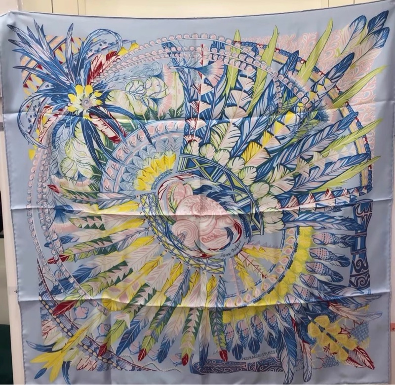 Hermes✨太平之舞 Danse pacifique 90 絲巾-0