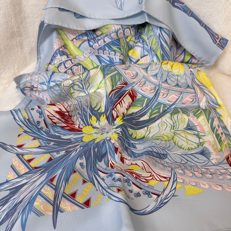 Hermes✨太平之舞 Danse pacifique 90 絲巾-6