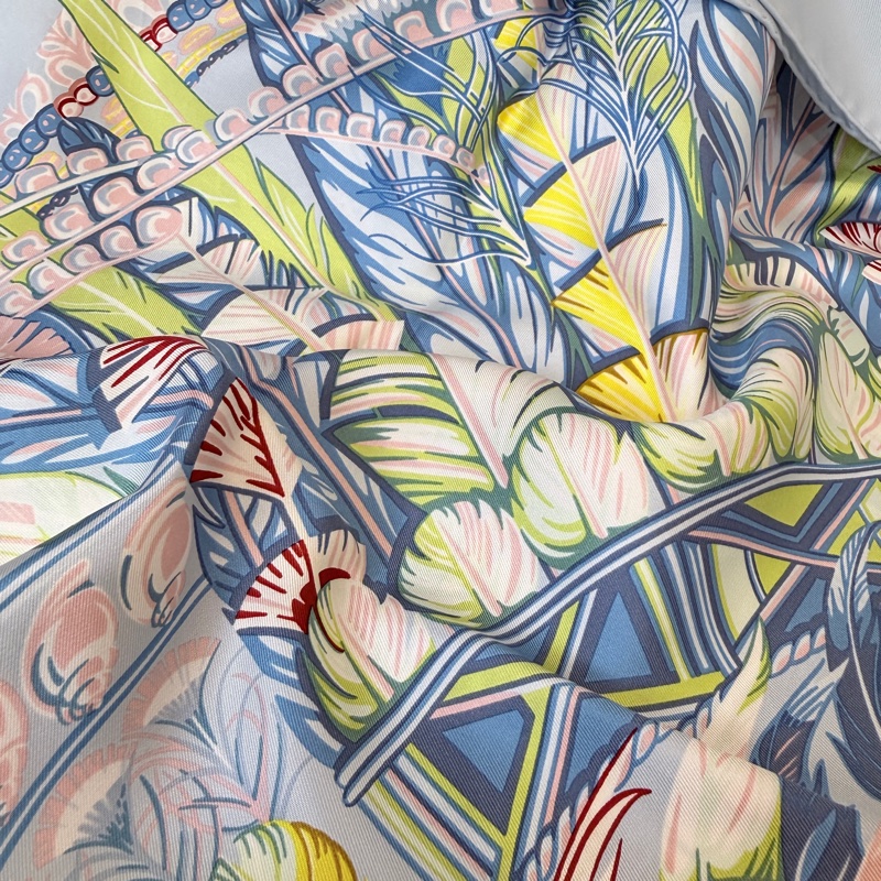 Hermes✨太平之舞 Danse pacifique 90 絲巾-9