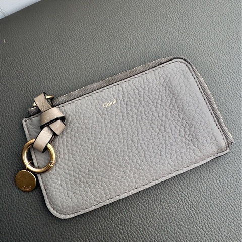 Chloe ALPHABET 卡片夾/零錢包 灰色