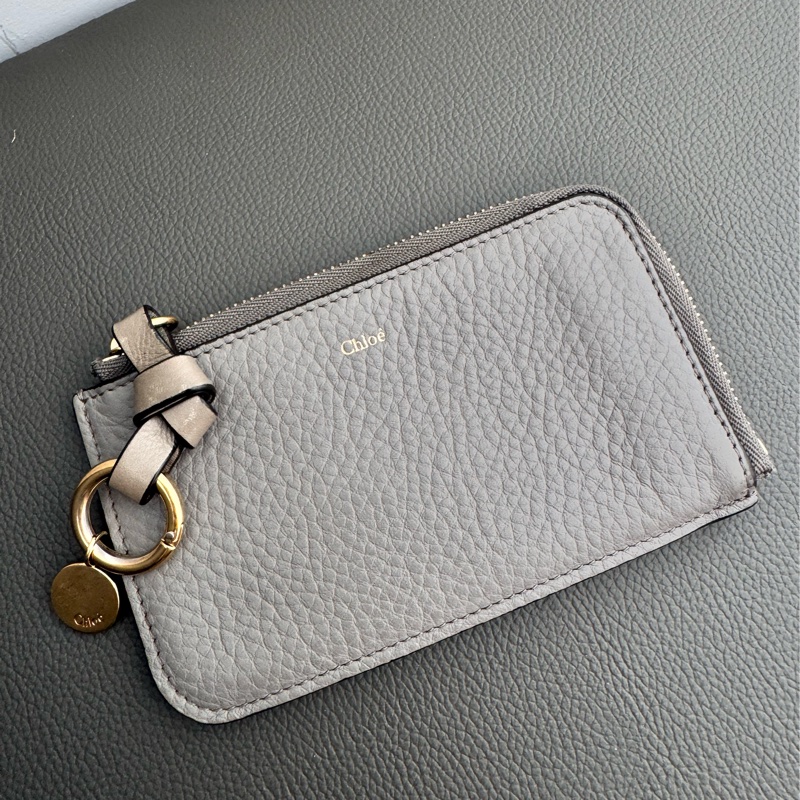 Chloe ALPHABET 卡片夾/零錢包 灰色-4