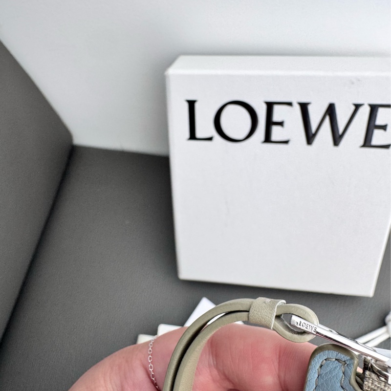 Loewe puzzle卡夾 藍綠拼色 錢包 零錢包 卡包-3