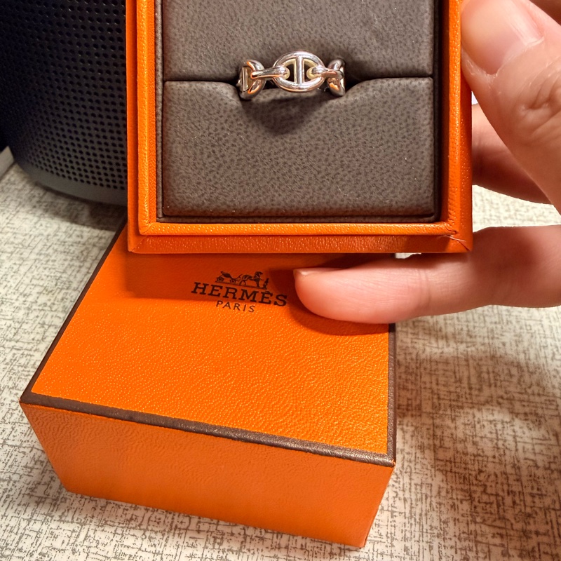 Hermes 豬鼻子 純銀戒指 50號-3