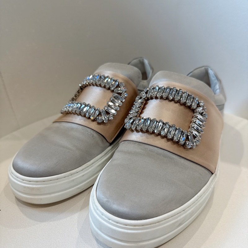 Roger vivier✨RV鑽釦緞面平底鞋休閒鞋 #38.5-0