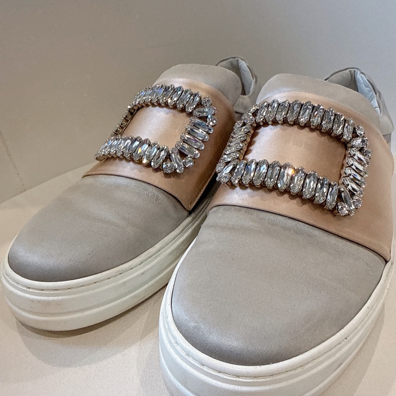 Roger vivier✨RV鑽釦緞面平底鞋休閒鞋 #38.5-1