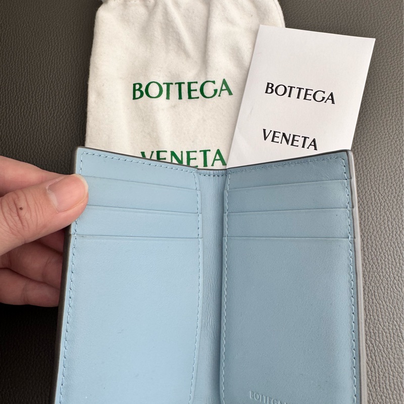 BOTTEGA VENETA經典大格編織雙色對折卡包 錢包-2