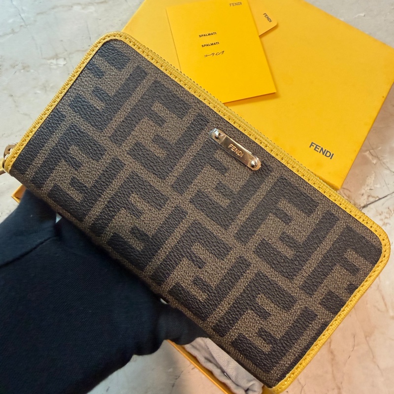 Fandi 老花滾邊長夾 💛誰拿誰可愛-5