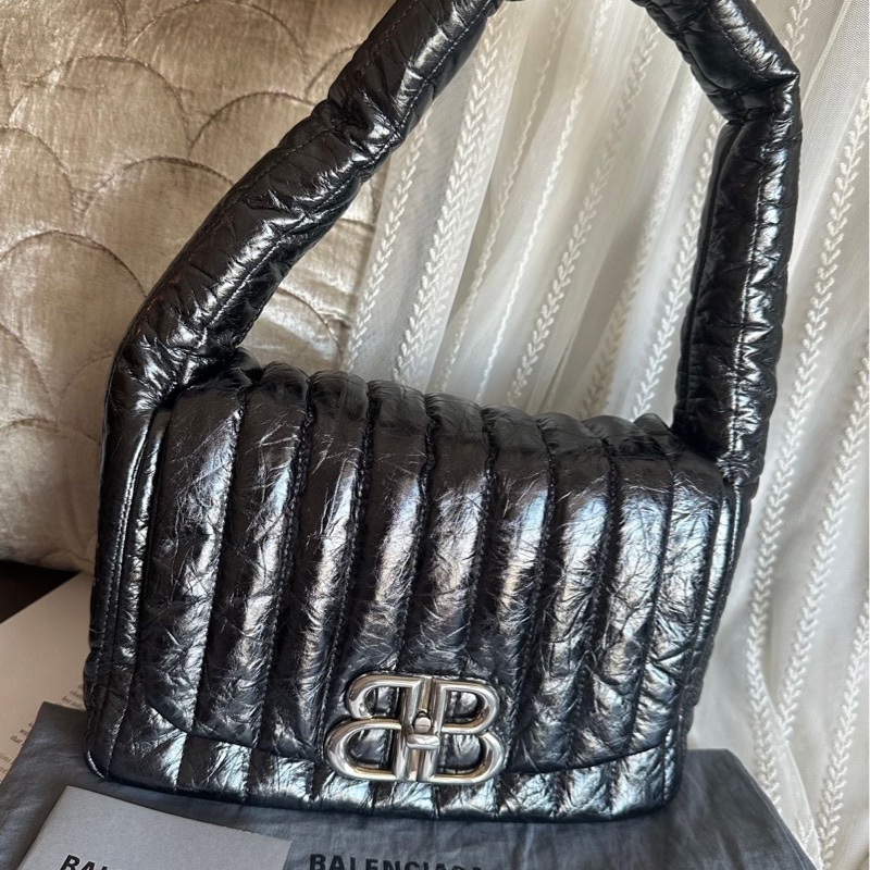 巴黎世家 包 包包 腋下包 閒置品 有專櫃影印單副本 BALENCIAGA Small Monaco bag 托特包-0