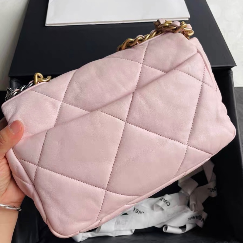【全新✨ 全網最低價!】Chanel 香奈兒 19bag 櫻花粉色 小號 芯片款(下單前先詢問庫存❗️)-2