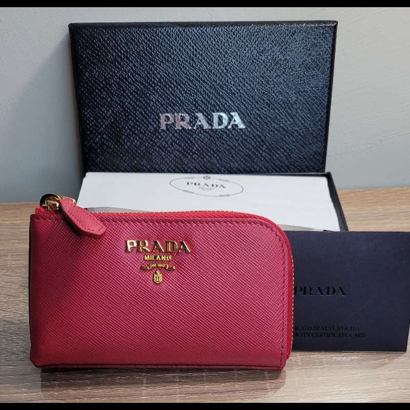 PRADA 💜 全新 零錢鑰匙包-0