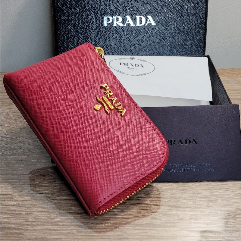 PRADA 💜 全新 零錢鑰匙包-1