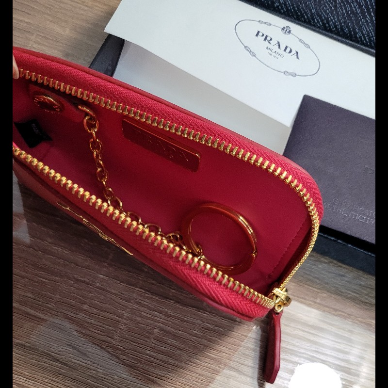 PRADA 💜 全新 零錢鑰匙包-2