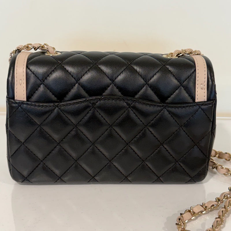Chanel 粉色滾邊 拼色包 🩷敲可愛-2