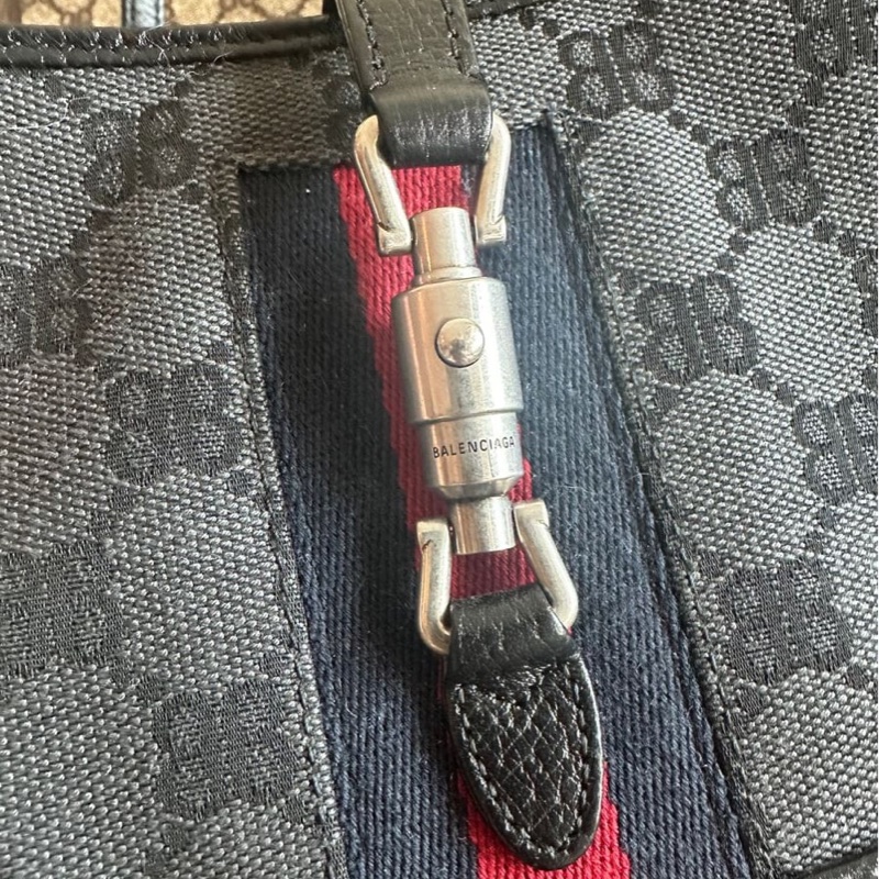 巴黎世家 x 古馳 聯乘 jackie bag 腋下包 包包 黑色 包 男裝 女裝 閒置品 未使用品  未經使用 Balenciaga x Gucci mini Jackie bag-11