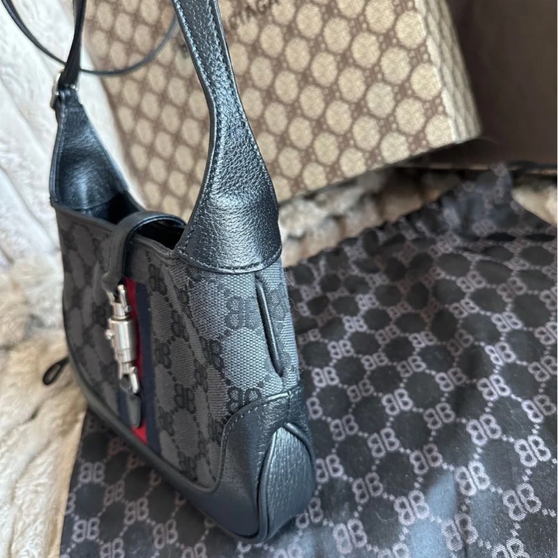 巴黎世家 x 古馳 聯乘 jackie bag 腋下包 包包 黑色 包 男裝 女裝 閒置品 未使用品  未經使用 Balenciaga x Gucci mini Jackie bag-19