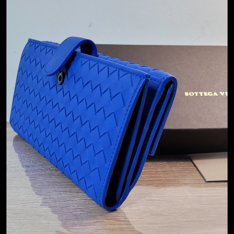 BV 🔷️質感藍 全新 編織長夾 雙面可用-0