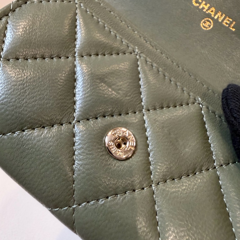 Chanel 超質感美綠色零錢包 卡包💚-7