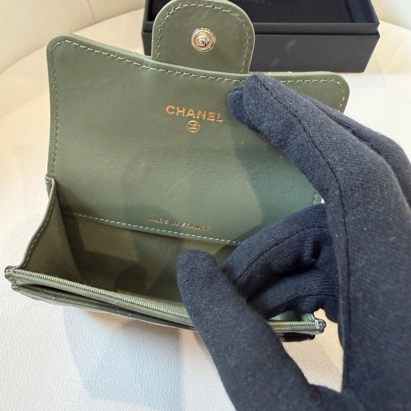 Chanel 超質感美綠色零錢包 卡包💚-8