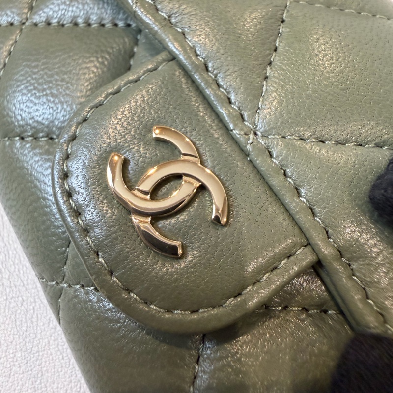 Chanel 超質感美綠色零錢包 卡包💚-10
