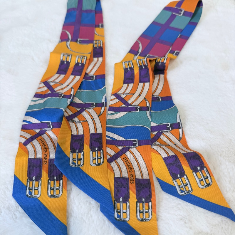 Hermes✨Twilly 絲巾 二條一組-5