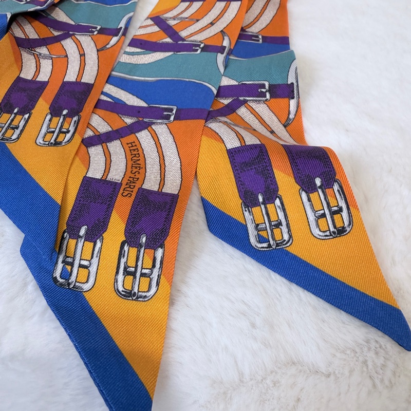 Hermes✨Twilly 絲巾 二條一組-6