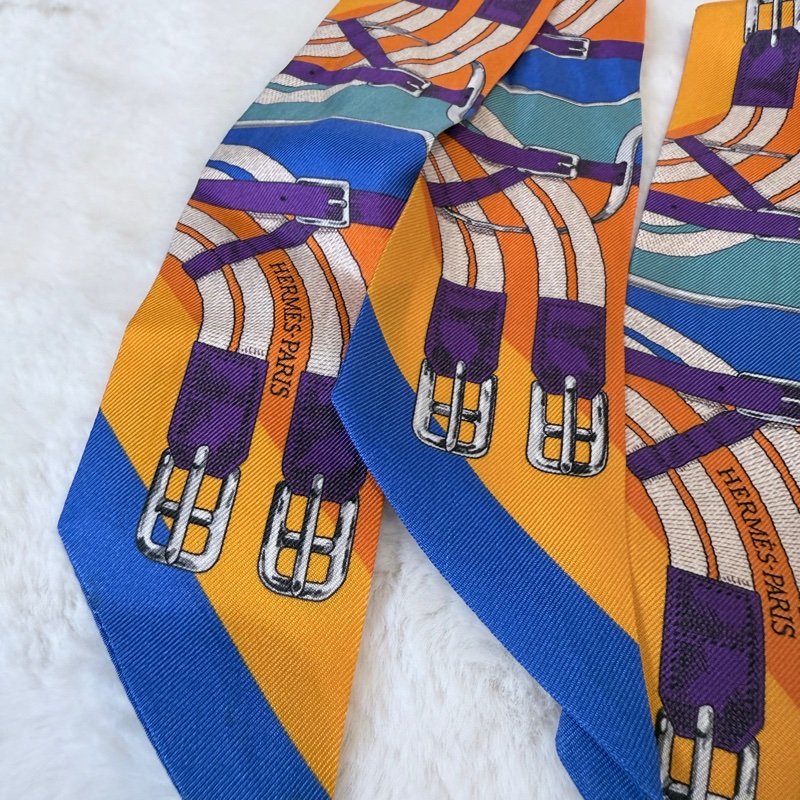 Hermes✨Twilly 絲巾 二條一組-7