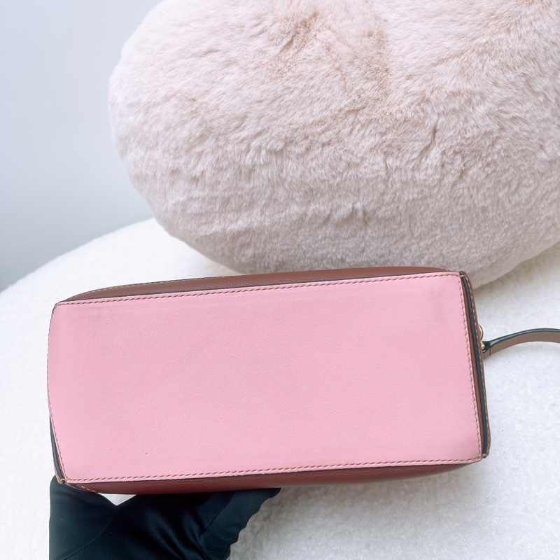 Loewe puzzle 啡拼粉小號幾何包-1