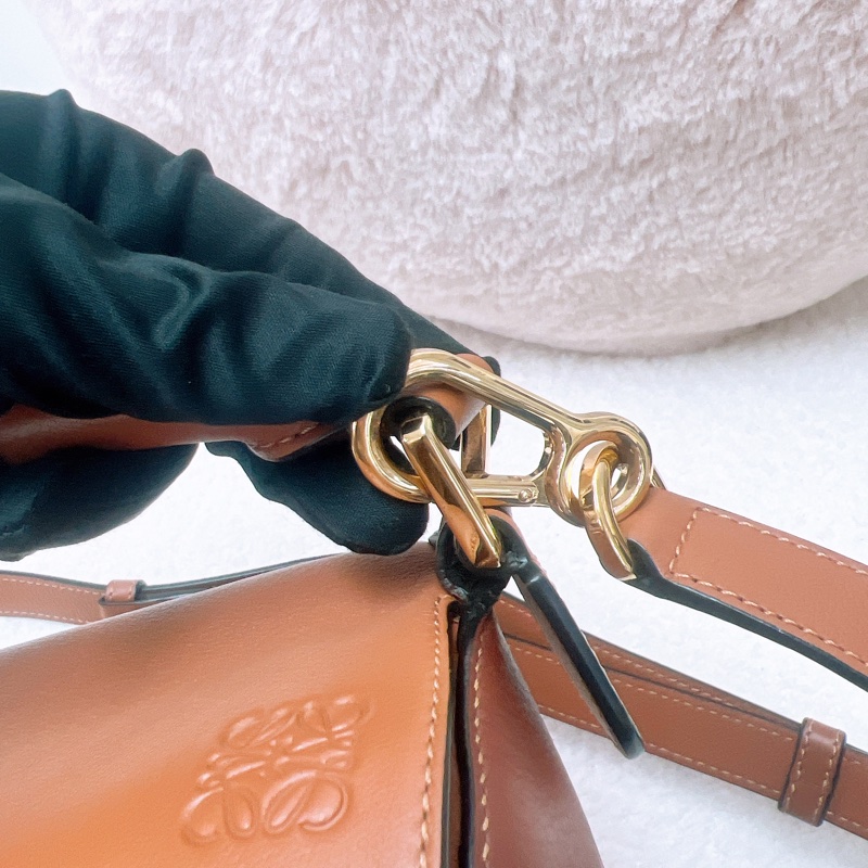 Loewe puzzle 啡拼粉小號幾何包-10