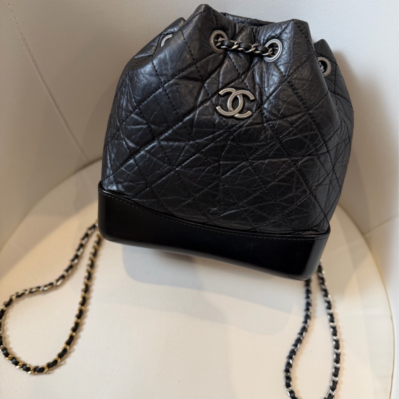 Chanel 黑色皮革後背包 🖤-10