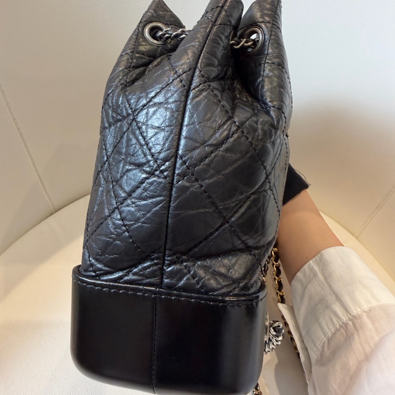 Chanel 黑色皮革後背包 🖤-11