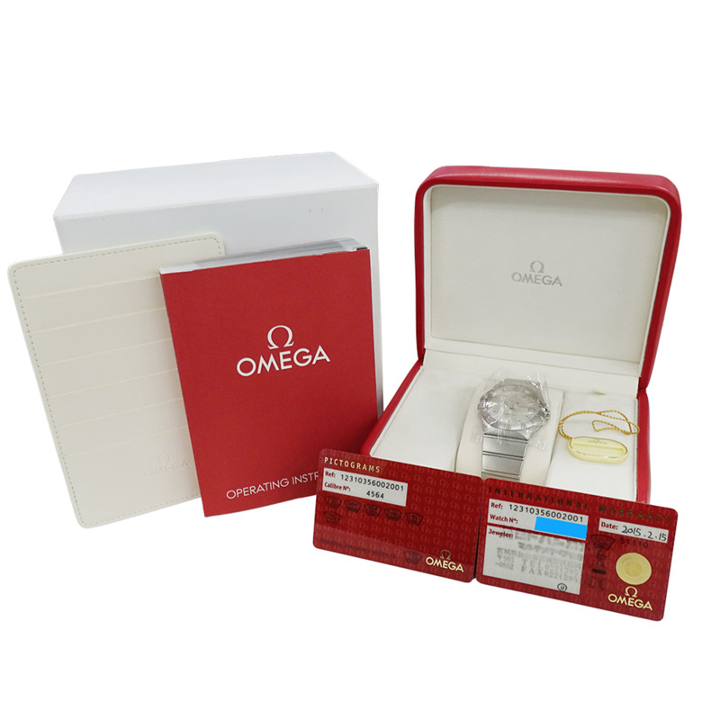 歐米茄星座系列 123.10.35.60.02.001 男士腕錶,品牌名稱,日期顯示,石英機芯,不銹鋼 (SS),銀色,拋光-6