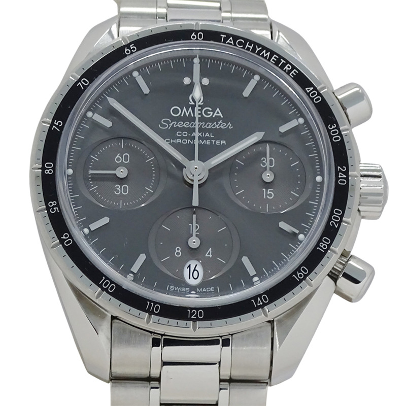 歐米茄超霸38 324.30.38.50.06.001 男士腕錶，品牌名稱，同軸天文台錶，計時碼錶，自動機芯，不鏽鋼（SS），銀灰色，拋光。-1