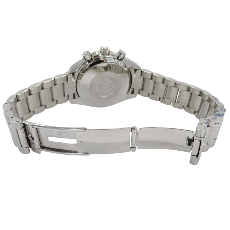 歐米茄超霸系列3513.50男士腕錶，品牌名稱，日期顯示，計時碼錶，自動上鍊，不鏽鋼材質，銀/黑色，拋光-3