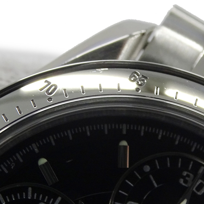 歐米茄超霸系列3513.50男士腕錶，品牌名稱，日期顯示，計時碼錶，自動上鍊，不鏽鋼材質，銀/黑色，拋光-12