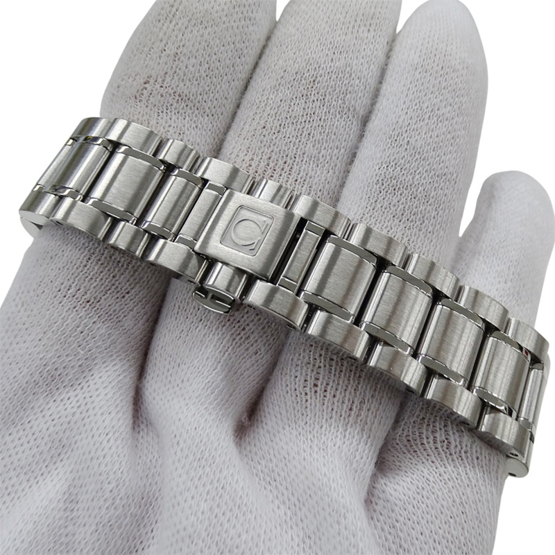 歐米茄超霸系列3513.46男士腕錶，品牌名稱，日期顯示，計時功能，自動上鍊，不鏽鋼材質，銀/藍灰色，拋光處理-4