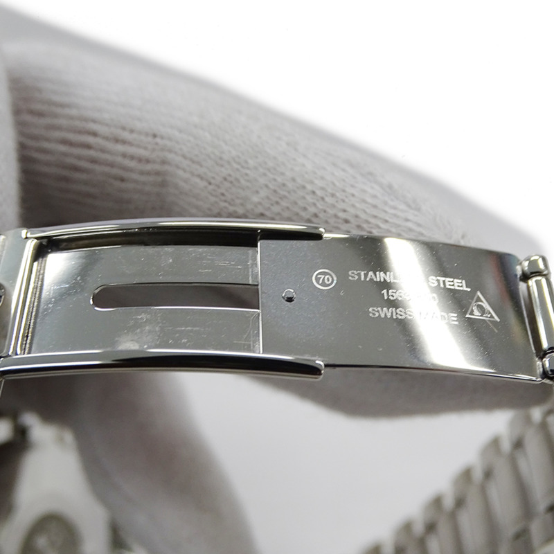 歐米茄超霸系列3513.46男士腕錶，品牌名稱，日期顯示，計時功能，自動上鍊，不鏽鋼材質，銀/藍灰色，拋光處理-8