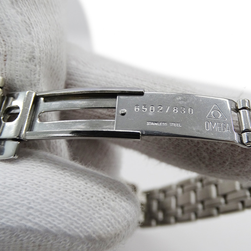 歐米茄海馬系列雅克馬約爾 1997 2580.80 女士腕錶,品牌名稱,日期顯示,120 米防水,石英機芯,不銹鋼 (SS),銀色/海軍藍,拋光。-4