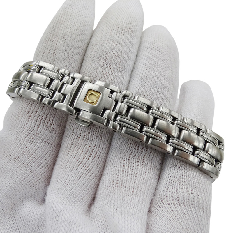 歐米茄海馬系列雅克馬約爾 1997 2580.80 女士腕錶,品牌名稱,日期顯示,120 米防水,石英機芯,不銹鋼 (SS),銀色/海軍藍,拋光。-5