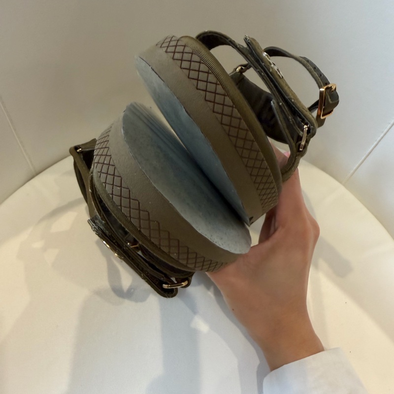 Chanel 橄欖綠 涼鞋 💚超級好看-11