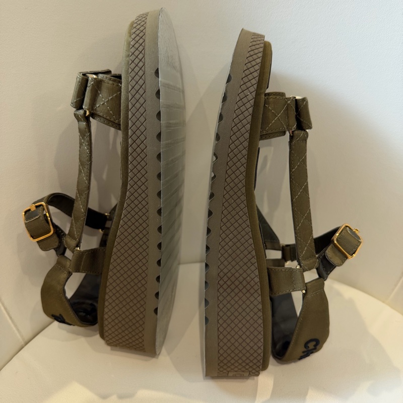 Chanel 橄欖綠 涼鞋 💚超級好看-12