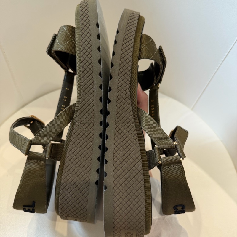 Chanel 橄欖綠 涼鞋 💚超級好看-14