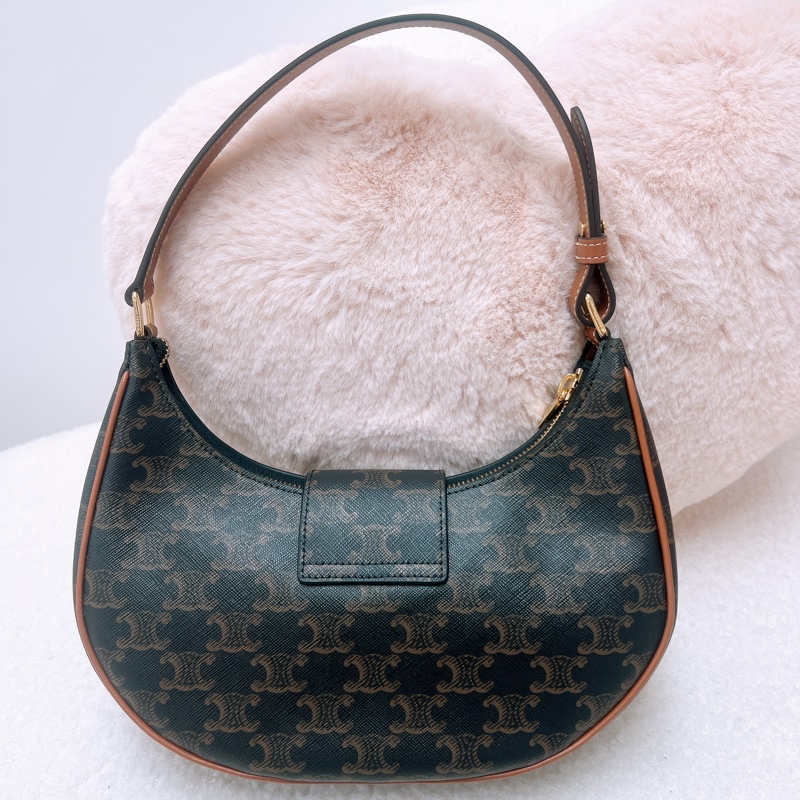 Celine ava 凱旋門老花腋下包-5