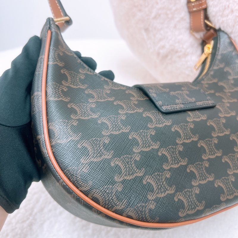 Celine ava 凱旋門老花腋下包-6