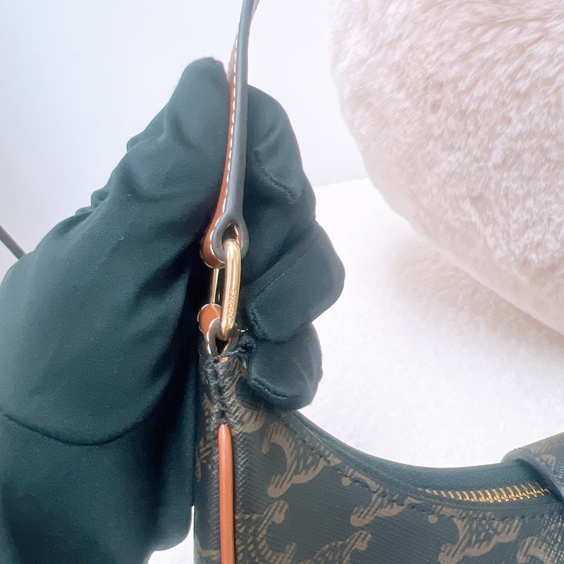 Celine ava 凱旋門老花腋下包-8