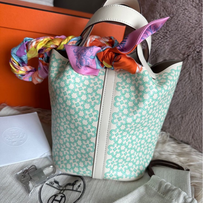 愛馬仕 菜籃子 18 超好價出  picotin 18 Hermès Picotin 18 Lucky Daisy 手提包 包包-1