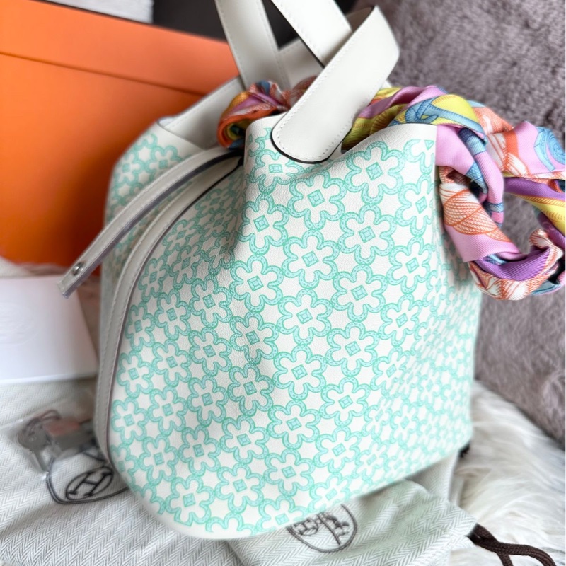 愛馬仕 菜籃子 18 超好價出  picotin 18 Hermès Picotin 18 Lucky Daisy 手提包 包包-14